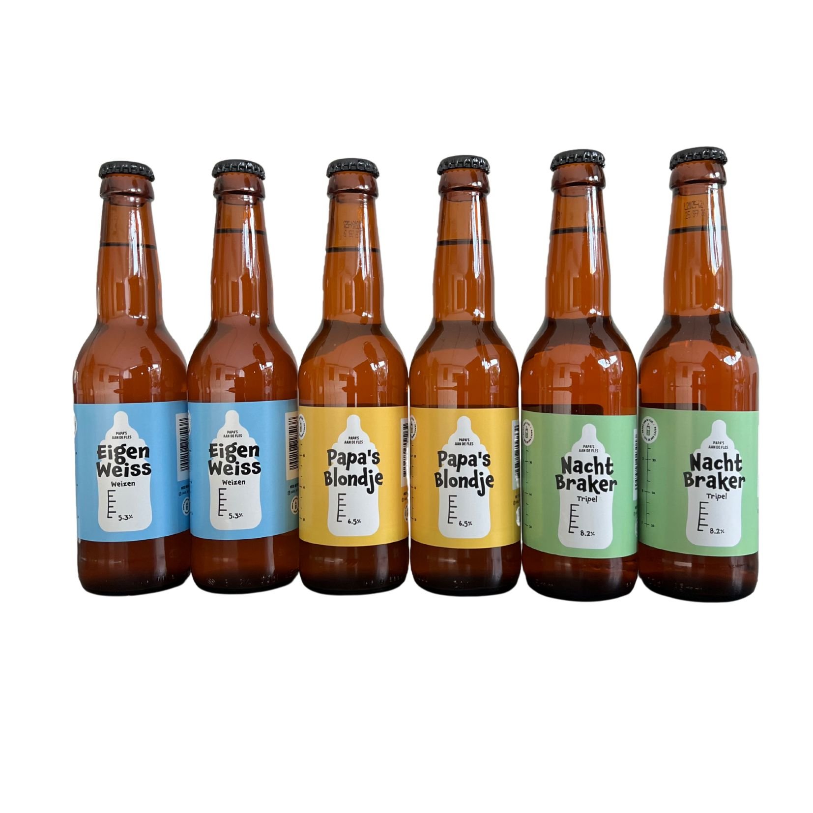 Bierpakket voor papa's 6 bierflesjes