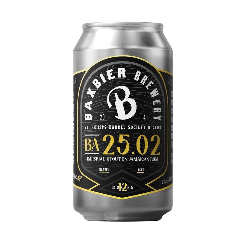 Baxbier Blik 33 cl BA 25.02 Imperial Stout gerijpt op Jamaicaanse rumvaten